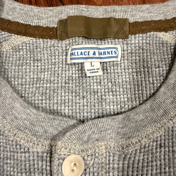 J. Crew Wallace & Barnes waffle knit henley - Picture 1 of 3